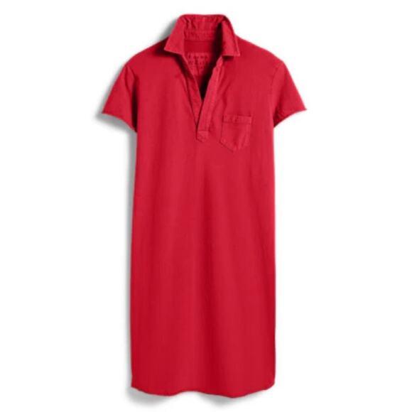 Frank & Eileen Lauren Polo Dress In Double Decker Red Mini Cotton Size Small - Picture 3 of 13